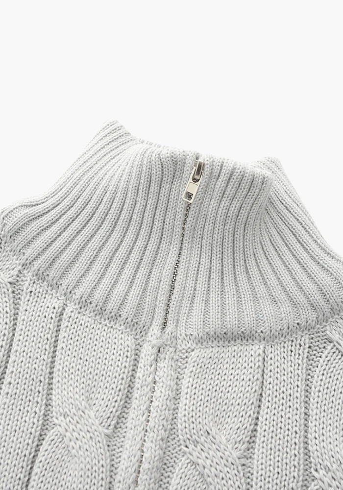 Męski Sweter Z Półzamkiem | Dziany Krój