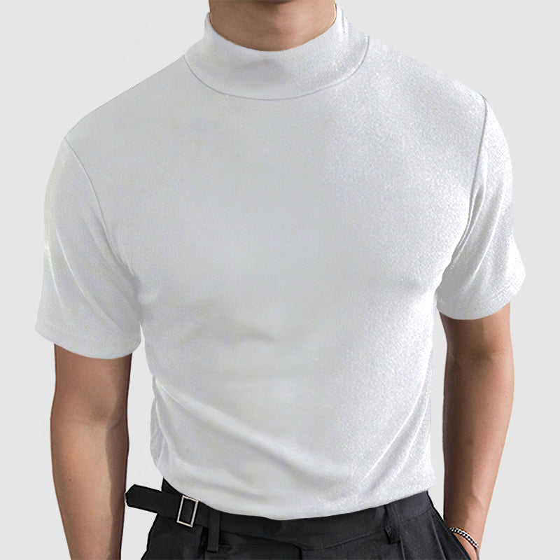 Męska koszulka z golfem Slim Fit | Krótki rękaw