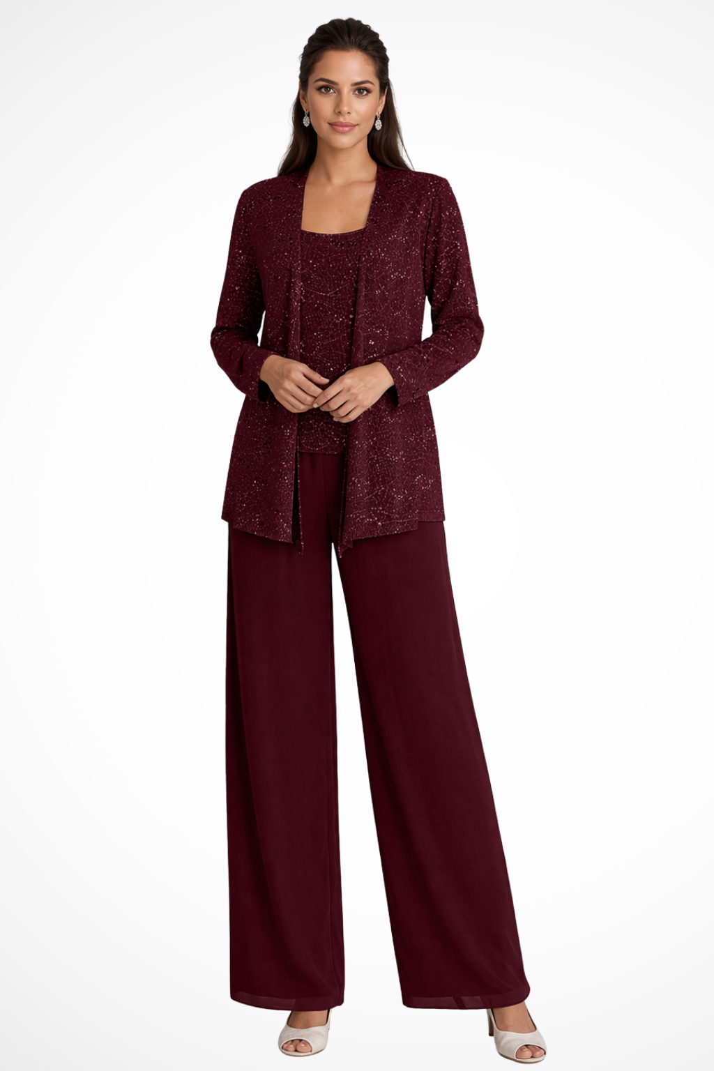 Women's Three-Piece Sequin Set | Elegant