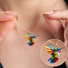 Necklace with Hummingbird Pendant | Set with Earrings