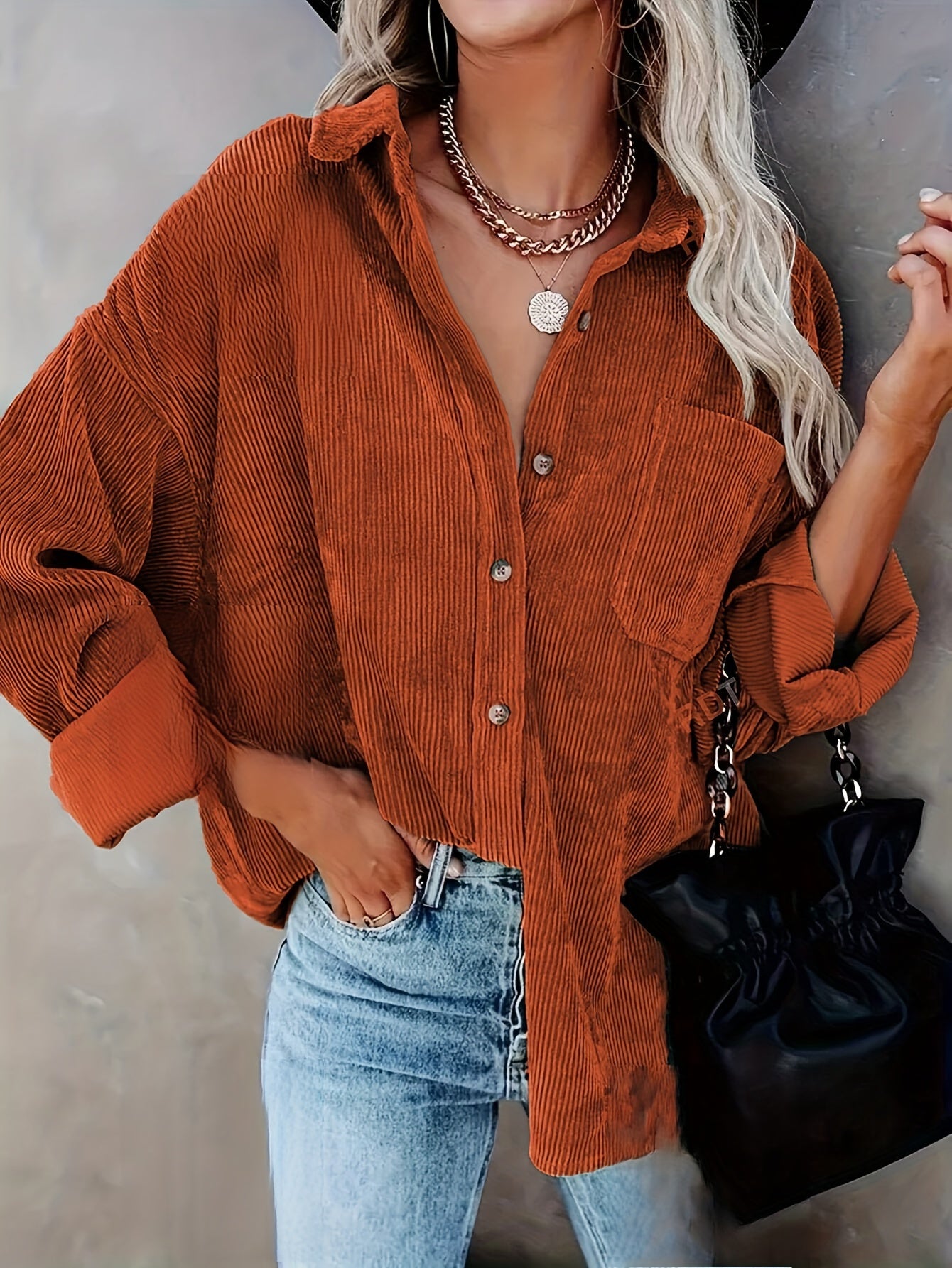 Damska Zimowa Koszulowa Kurtka | Oversize