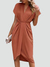 Women's Evening Dress with V-Neck | Midi