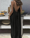 Women's Casual Spaghetti Strap Dress | Maxi