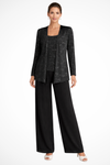 Women's Three-Piece Sequin Set | Elegant