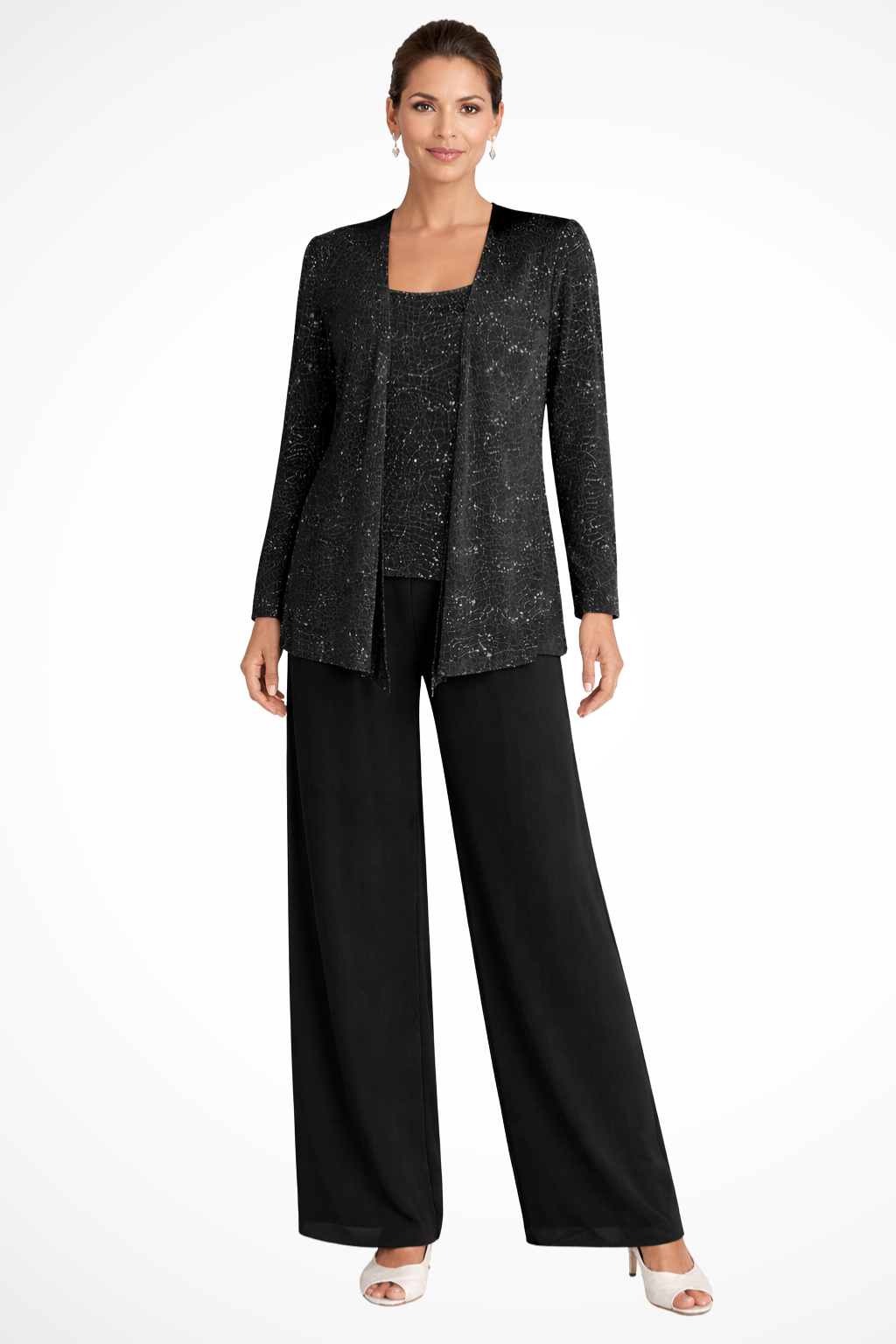 Women's Three-Piece Sequin Set | Elegant