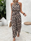 Dámský overal s leopardím vzorem | Halter-neck