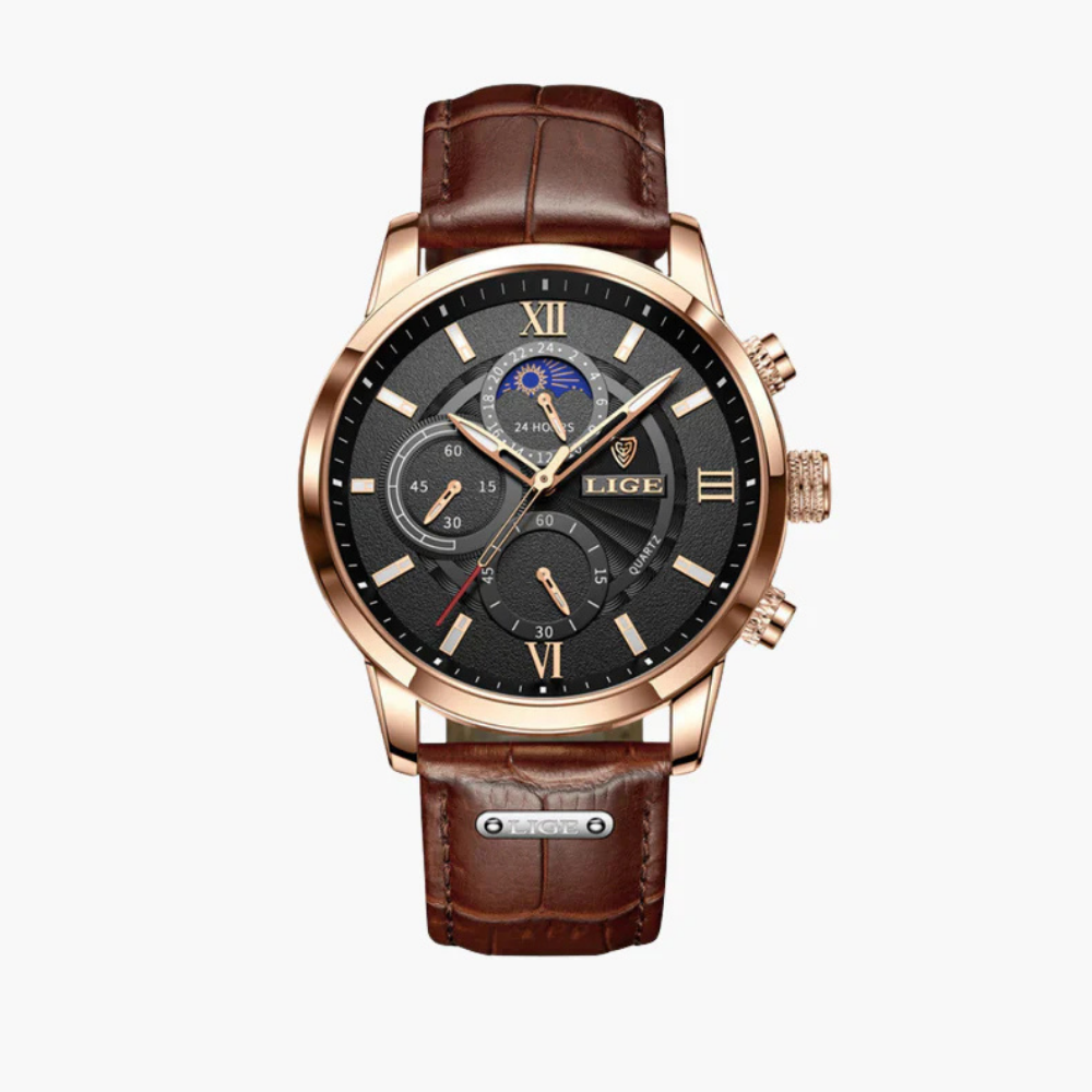 Męski Klasyczny Zegarek | Chronograf & Wodoodporny