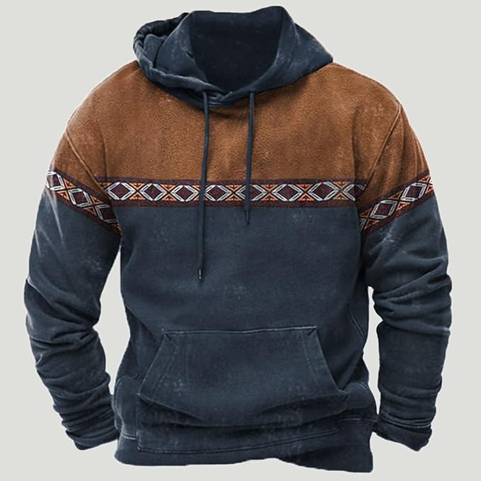 Męskie Bluza z Kapturem | Wzór Etniczny