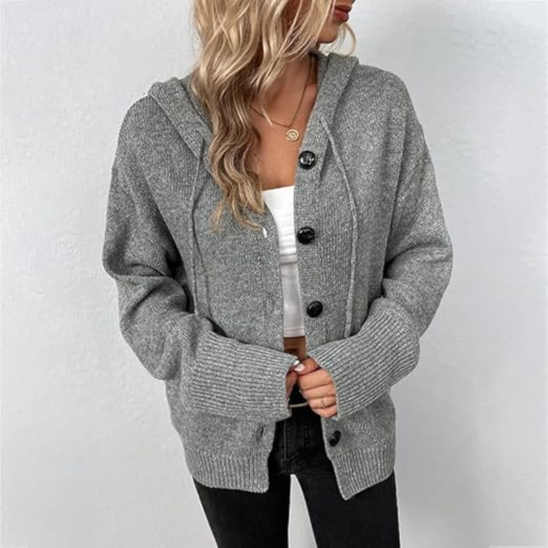 Damski Sweter Casual | Z Guzikami Z Przodu