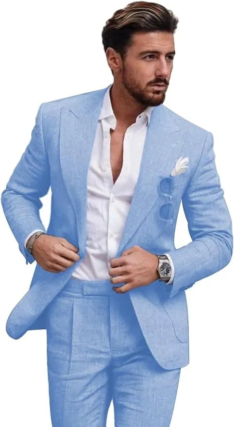 Męski garnitur slim fit | 2-częściowy