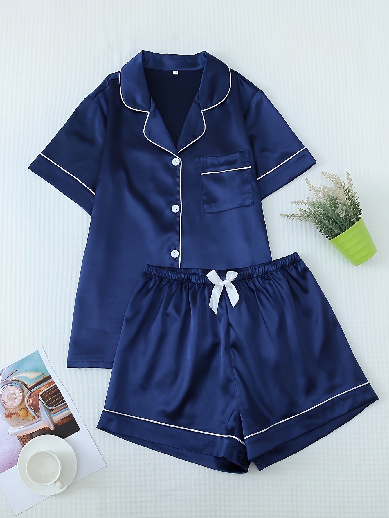 Women's Pajama Set | Short Sleeve And Shorts