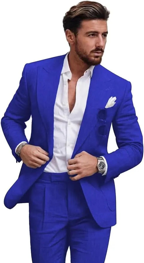 Męski garnitur slim fit | 2-częściowy