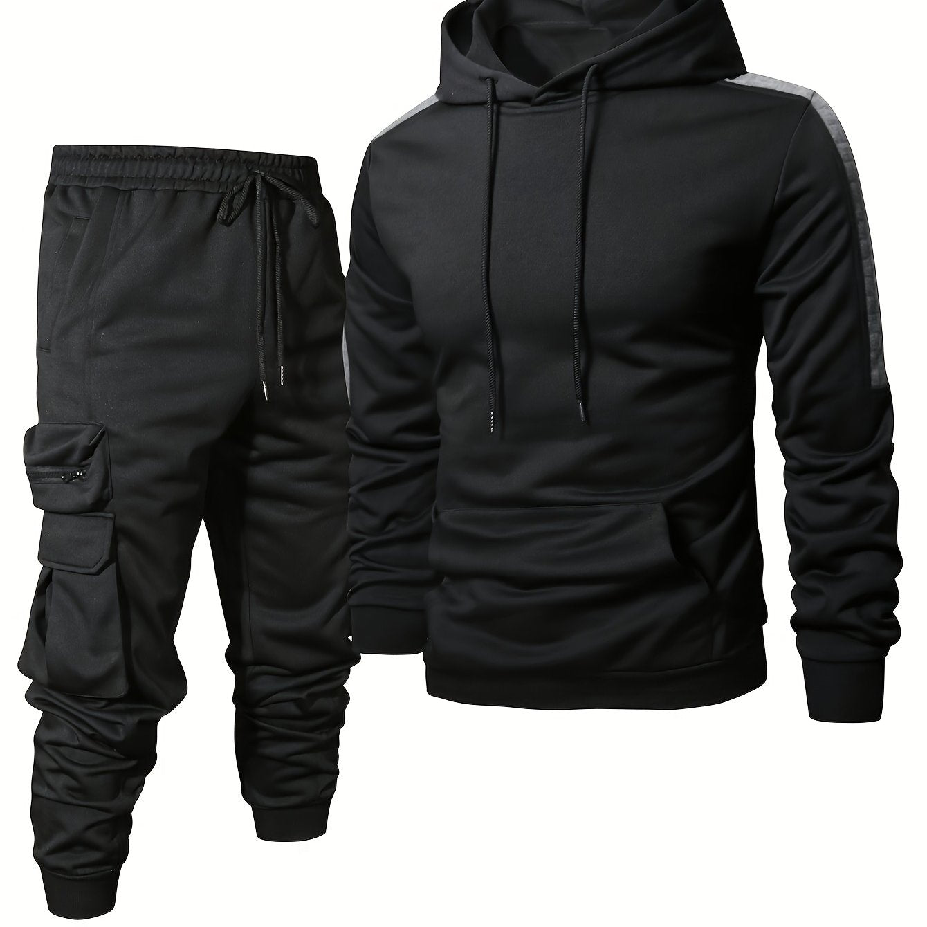 Męskie Zimowa Dres | Bluza Z Kapturem I Spodnie Cargo