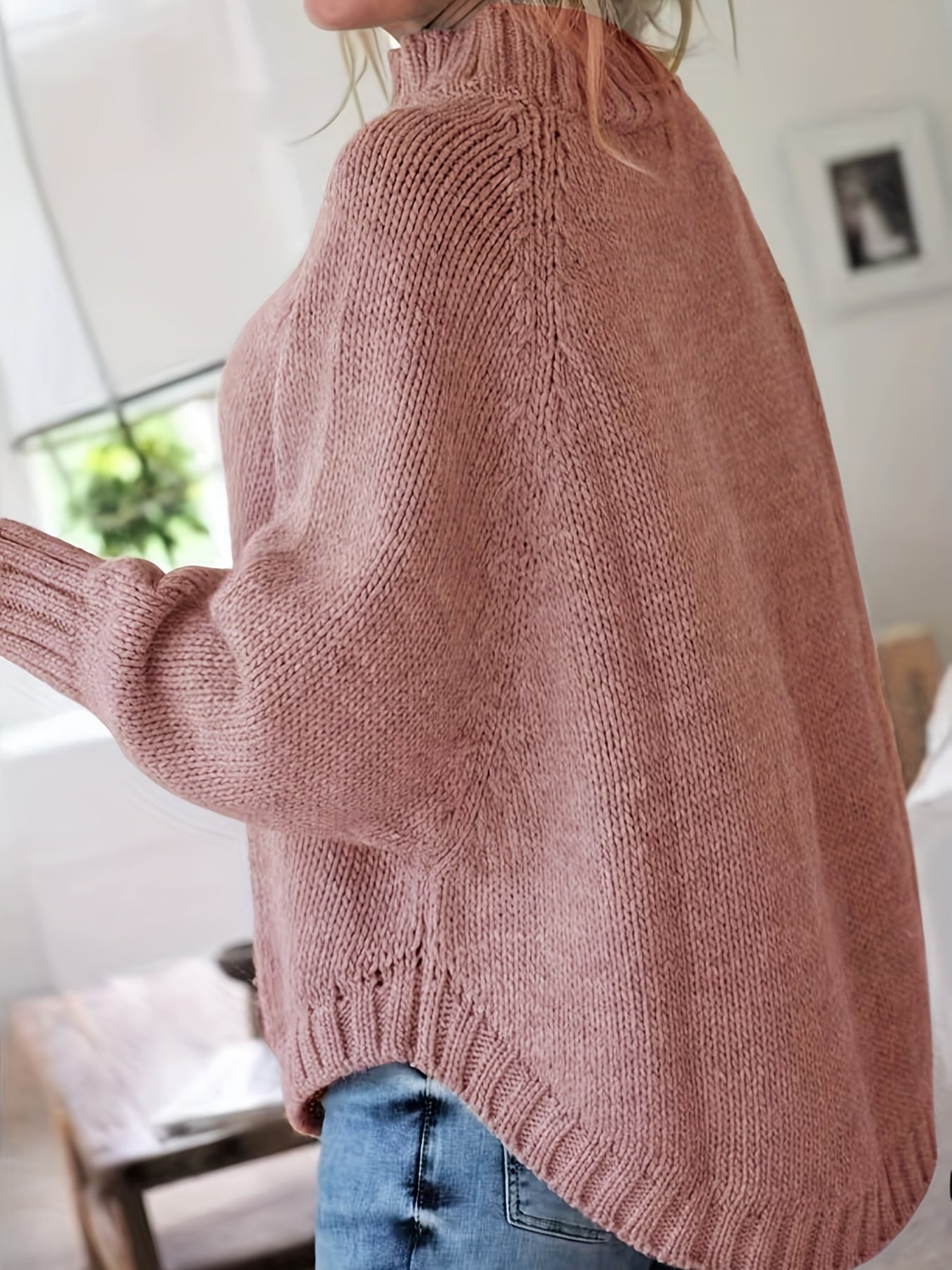 Damska Zimowa Sweter | Oversize Z Warkoczowym Splotem