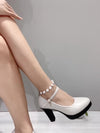 Buty damska na platformie | Pasek w stylu Mary Jane