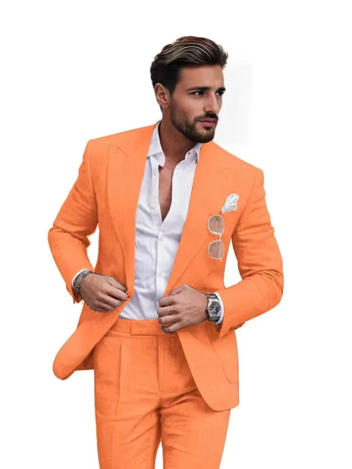 Męski garnitur slim fit | 2-częściowy