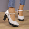 Buty damska na platformie | Pasek w stylu Mary Jane
