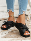 Kobiece Sandały Slip-On z Kokardą | Lato
