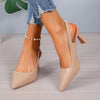 Buty damskie na wysokim obcasie | Szpiczasty nosek ze slingbackiem