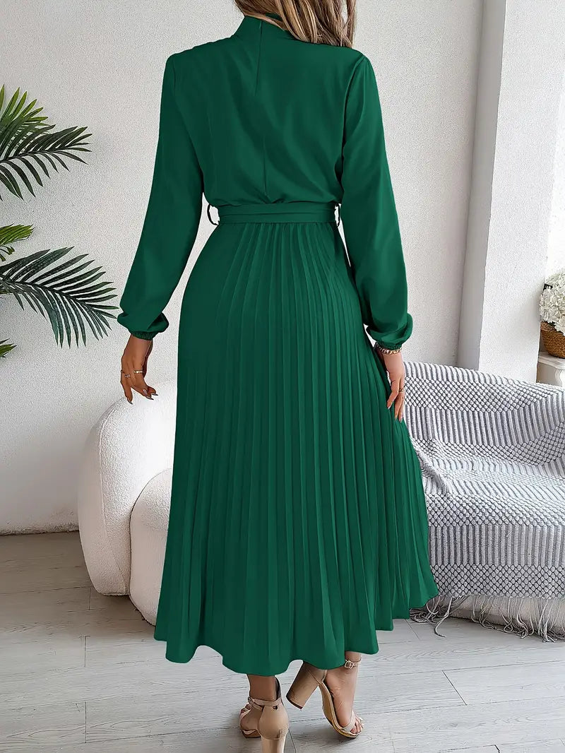 Damska Elegancka Sukienka Plisowana | Midi