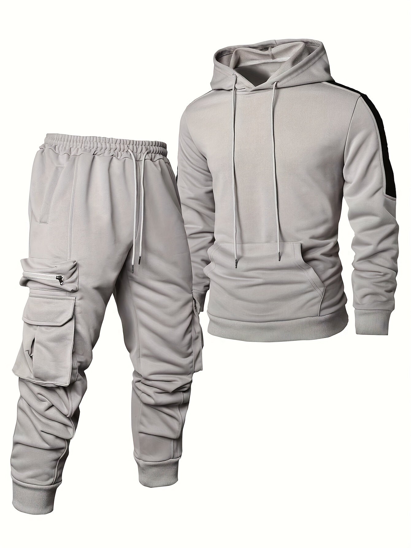 Męskie Zimowa Dres | Bluza Z Kapturem I Spodnie Cargo
