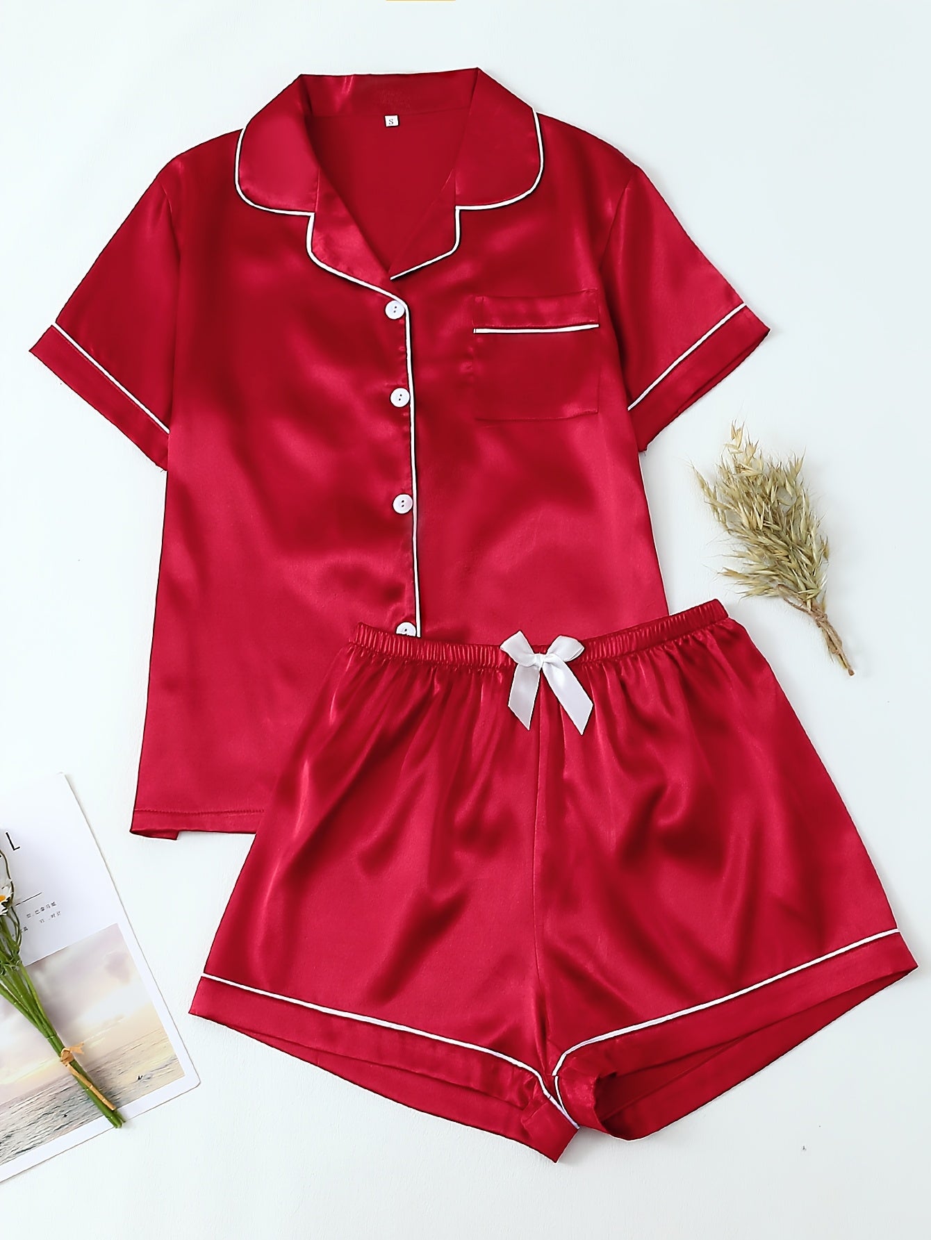 Women's Pajama Set | Short Sleeve And Shorts