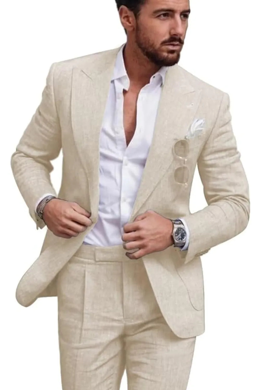 Męski garnitur slim fit | 2-częściowy