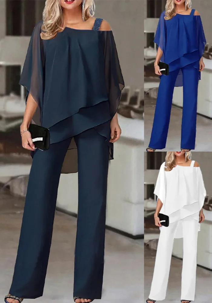 Damski Elegancki Dwuczęściowy Komplet | Klasyczny Fason