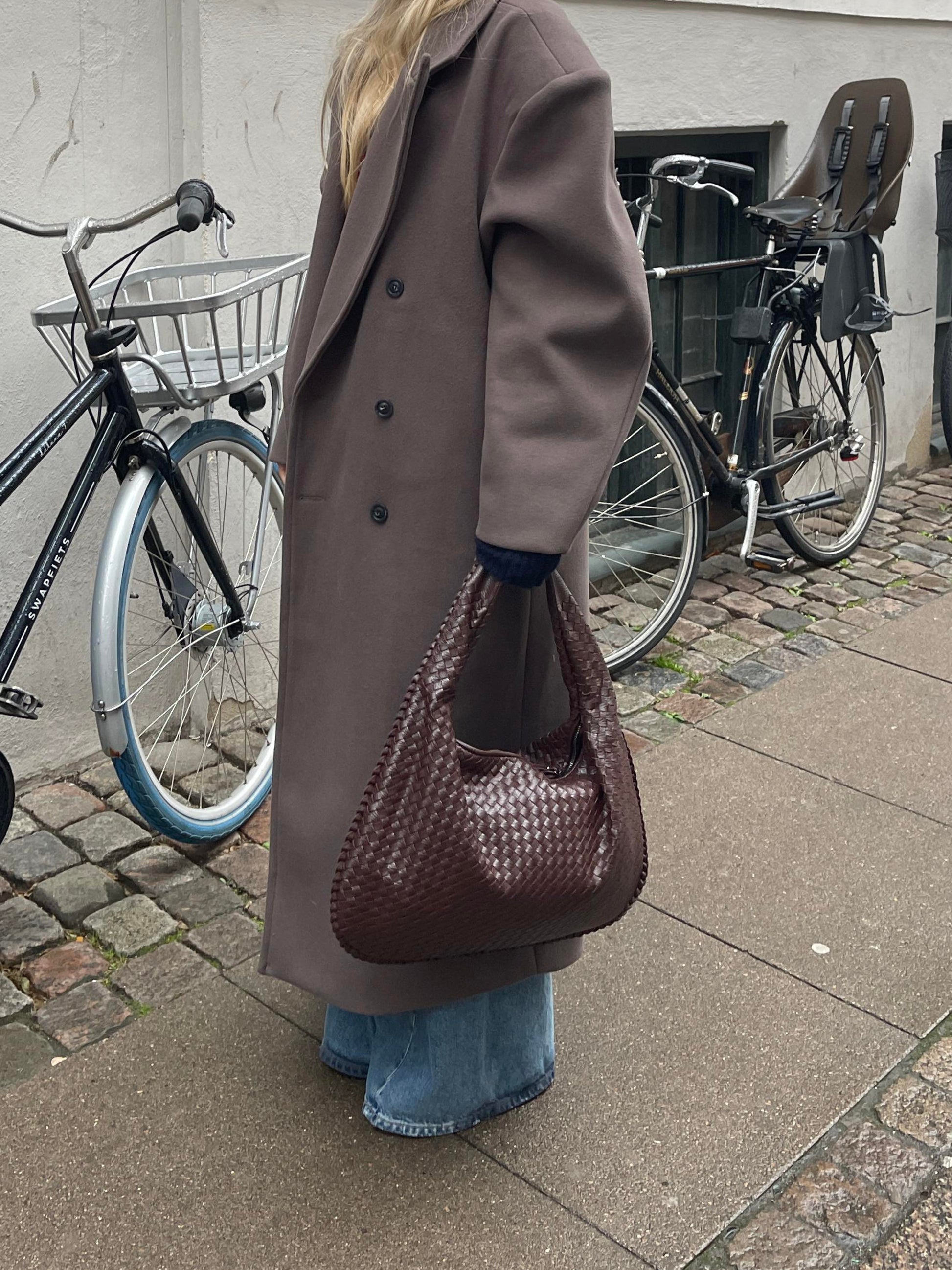 Dámská pletená kabelka hobo | Velká