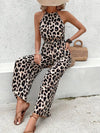 Dámský overal s leopardím vzorem | Halter-neck