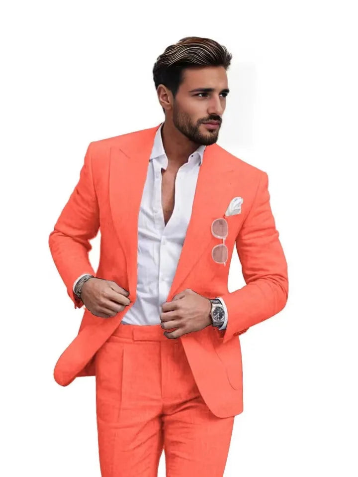 Męski garnitur slim fit | 2-częściowy