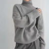 Damski Oversized Sweter z Golfem | Długi Rękaw