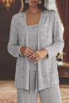 Women's Three-Piece Sequin Set | Elegant