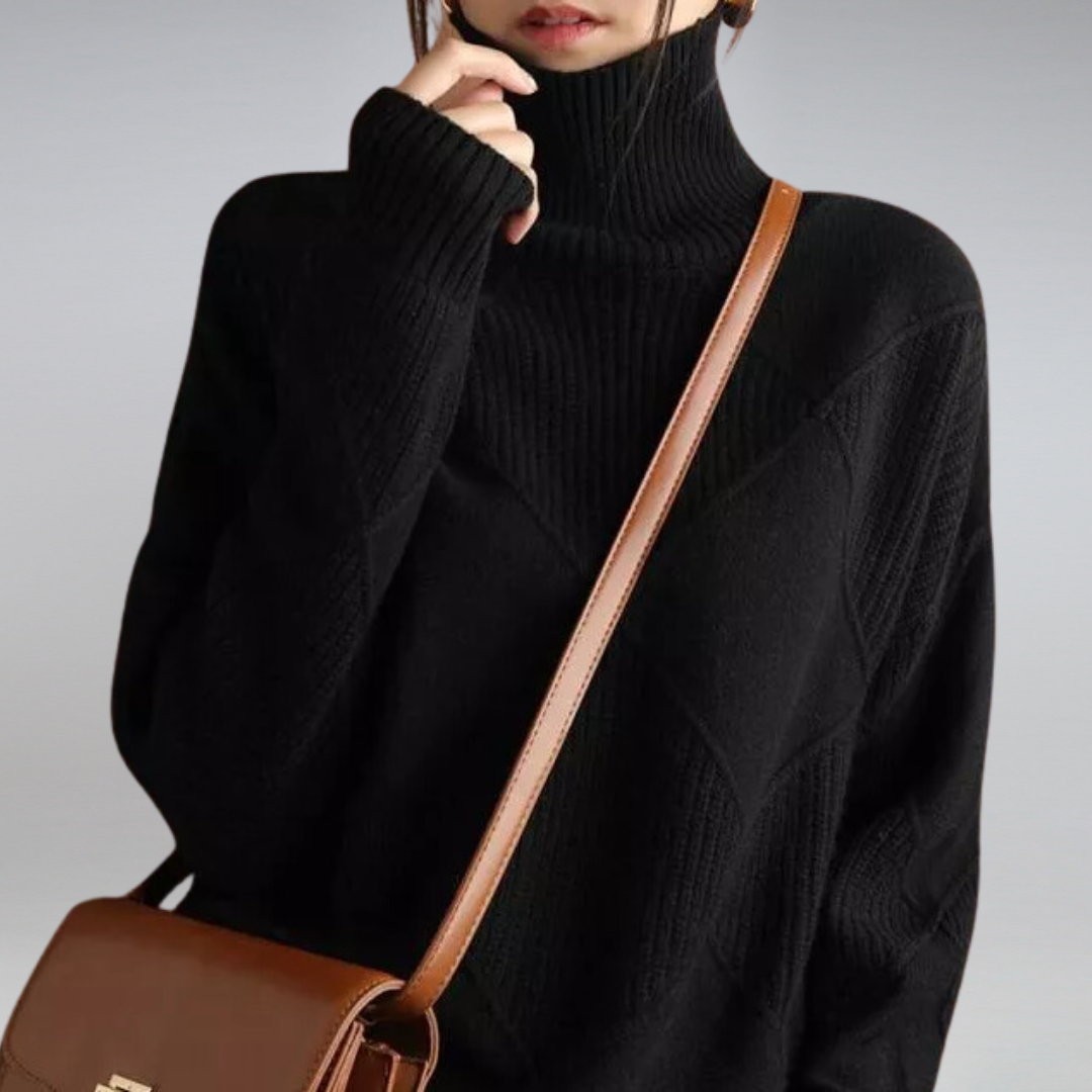 Damski sweter w diamentowy wzór | Casual