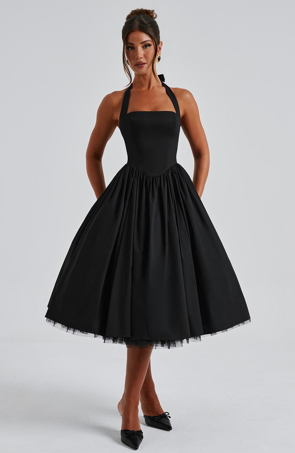 Damska Sukienka Ślubna Halter | Midi