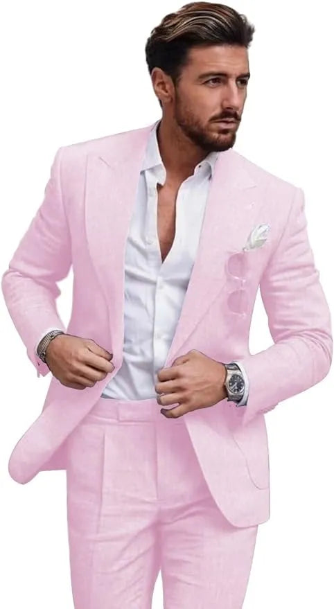 Męski garnitur slim fit | 2-częściowy