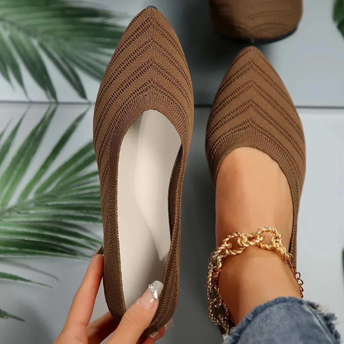 Women's Pointed Toe Ballet Flats | Breathable