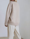 Damski Oversized Sweter Dzianinowy | Okrągły Dekolt