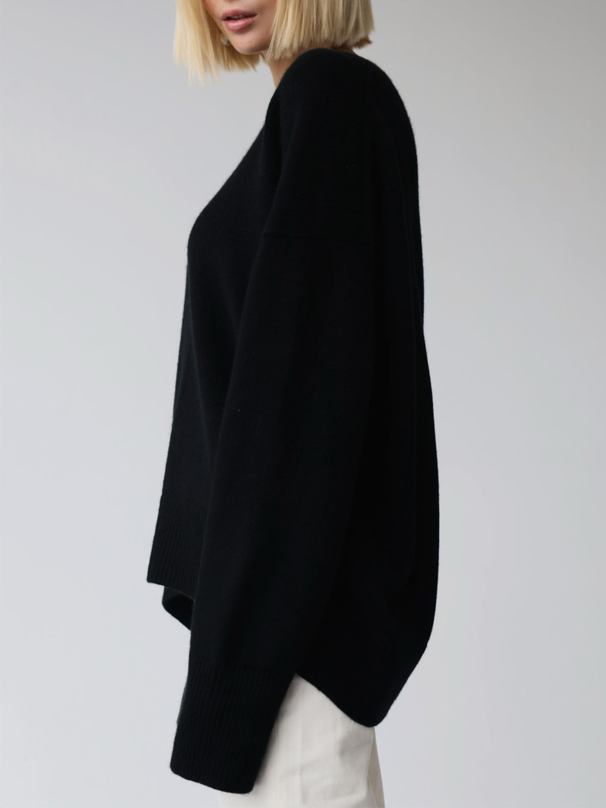 Damski Oversized Sweter Dzianinowy | Okrągły Dekolt