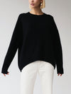 Damski Oversized Sweter Dzianinowy | Okrągły Dekolt