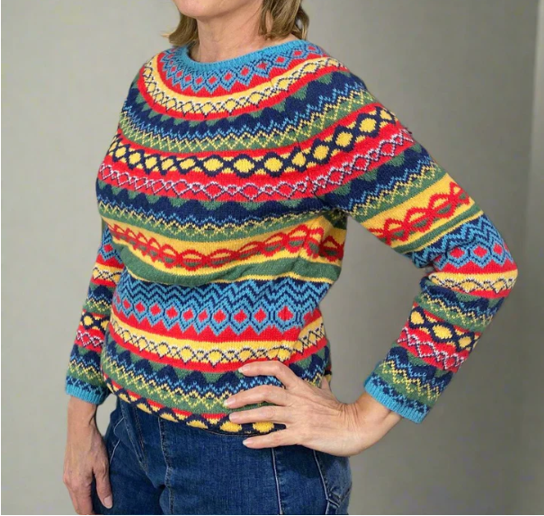 Sweter Damski w Wzory | Odzież Casual