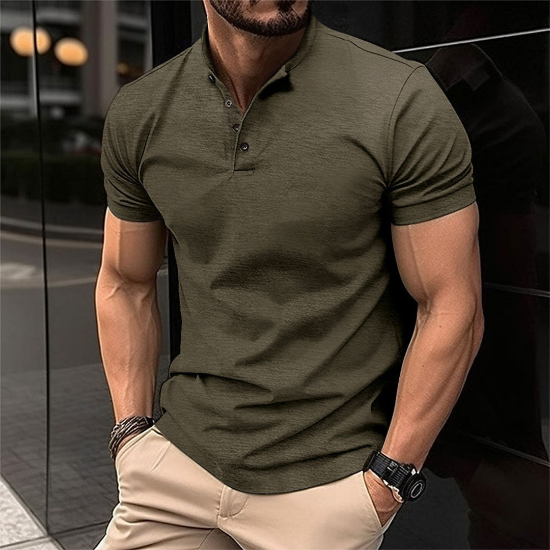 Męska koszulka polo Slim Fit | Stojący kołnierz