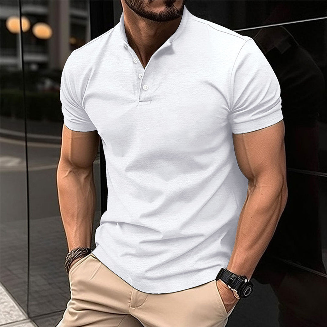 Męska koszulka polo Slim Fit | Stojący kołnierz