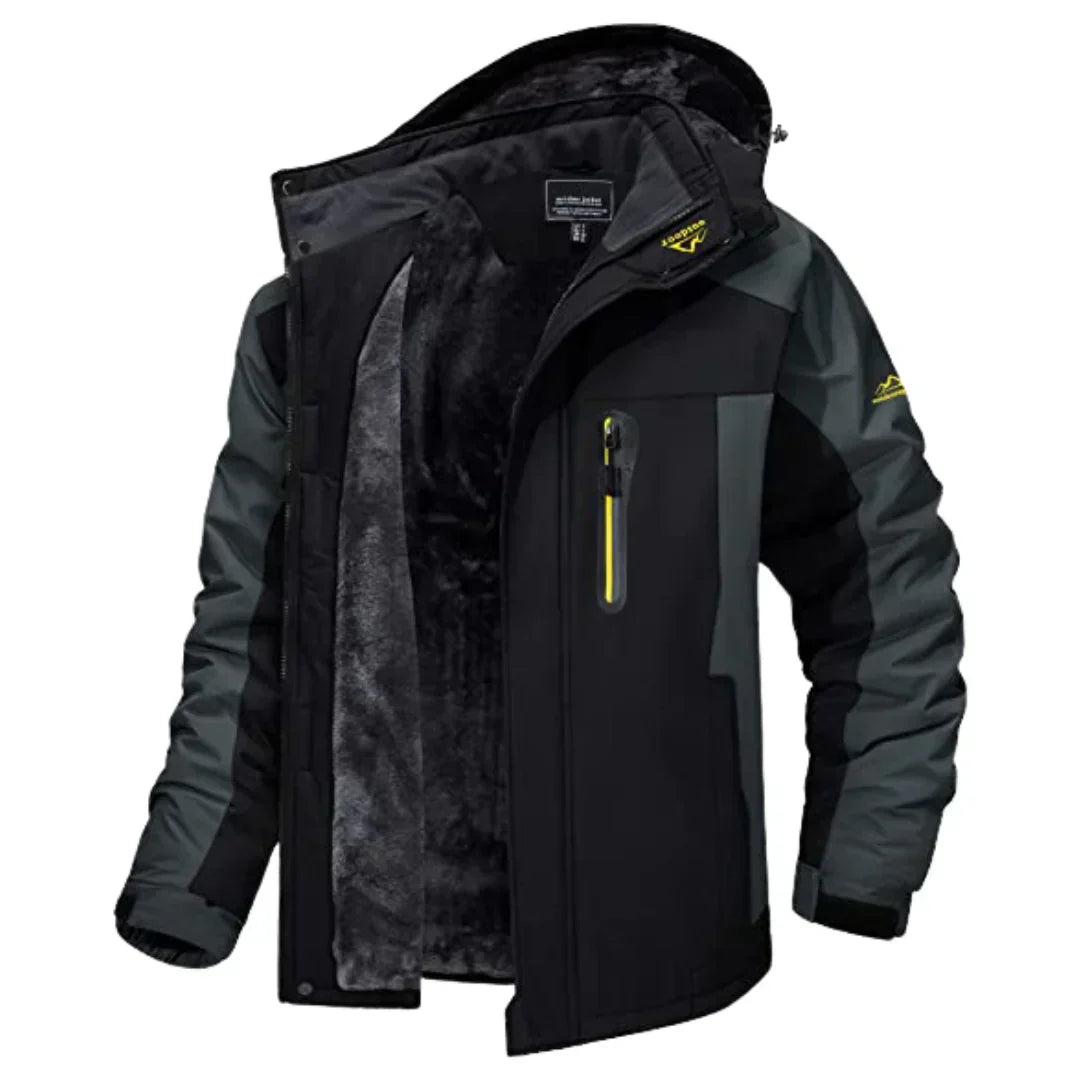 Męska Zimowa Kurtka Outdoorowa | Wodoodporna Fleece