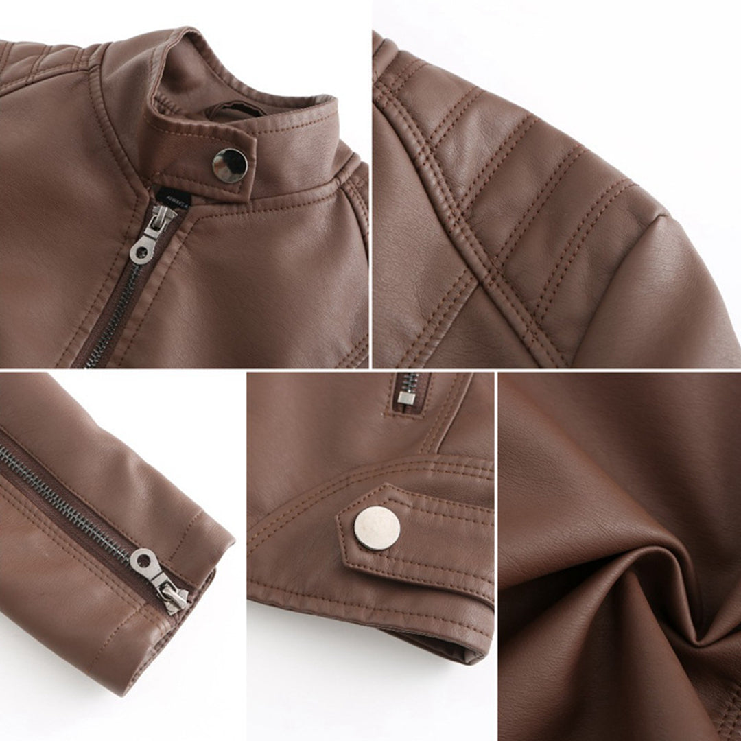 Damska Slim Fit Kurtka | Stojący Kołnierz