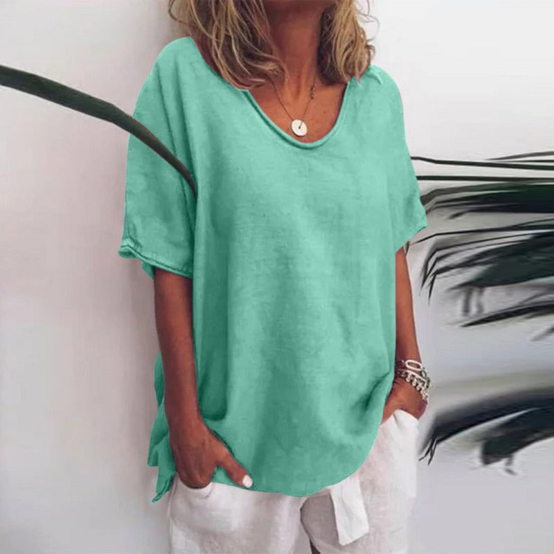 Damska Oversized Casual T-Shirt | Krótki Rękaw