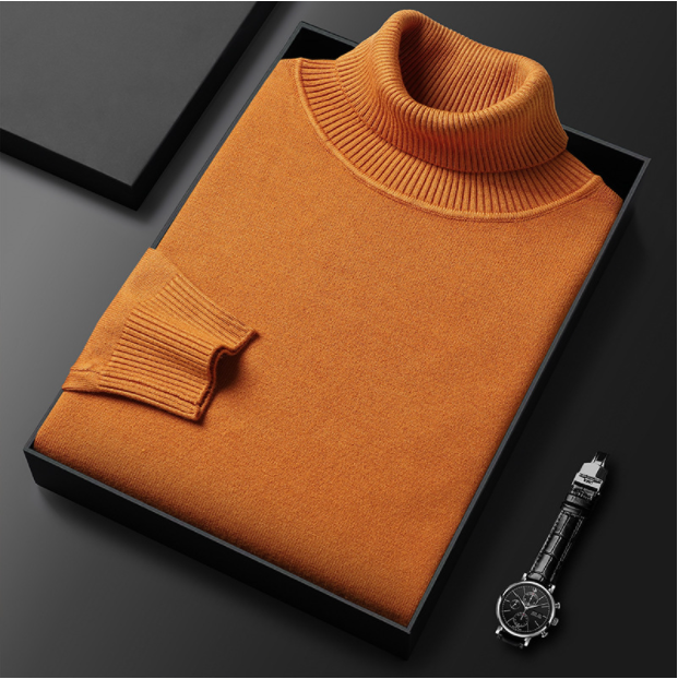 Męski Golf Slim Fit | Ciepła Dzianina