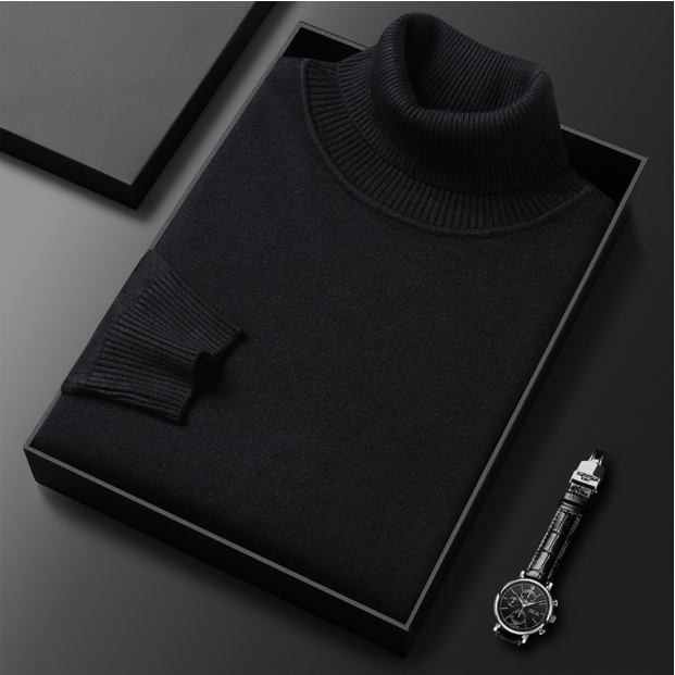 Męski Golf Slim Fit | Ciepła Dzianina