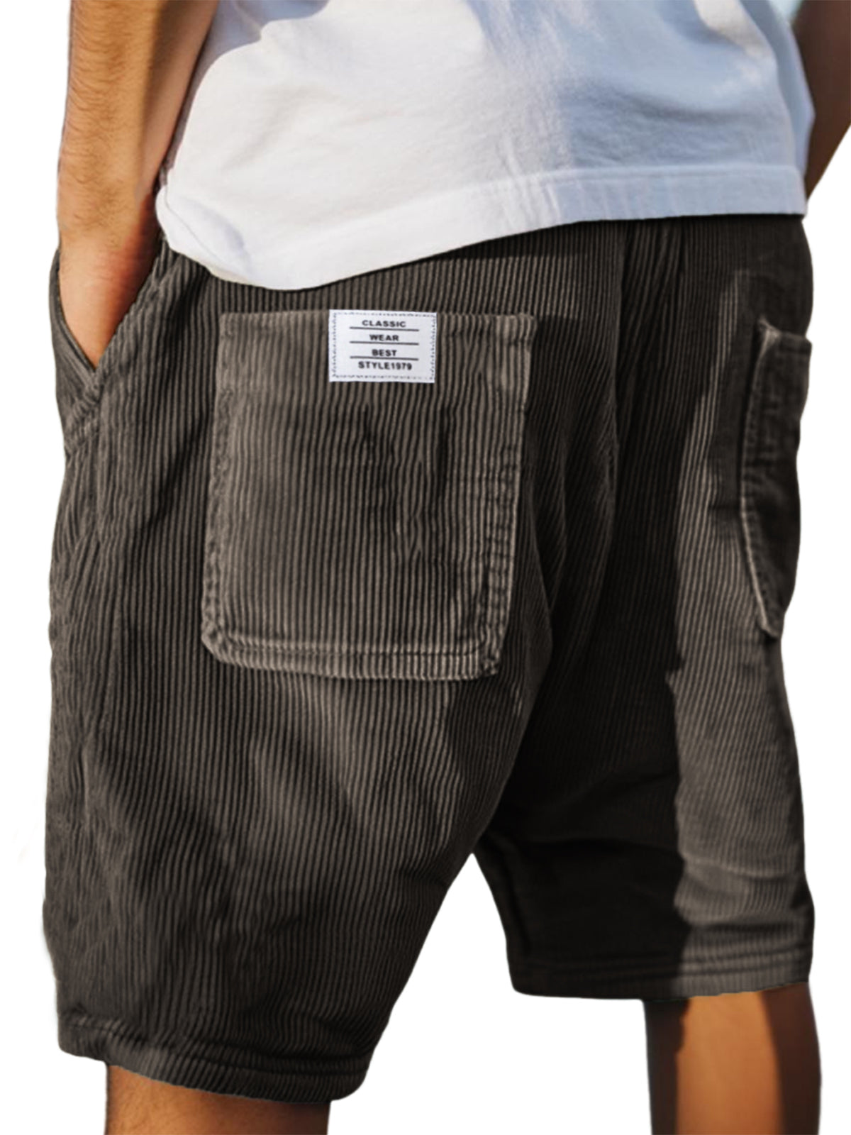 Męskie Szorty z Dżerseju z Troczkami | Casual Fit