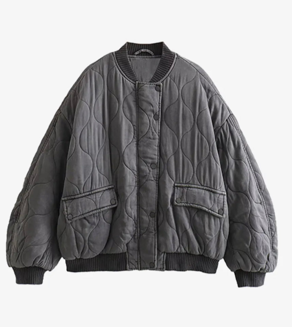 Kurtka Damska Pikowana Oversize | Lekka